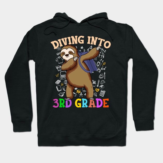 Dabbing Into 3rd Grade Sloth Shirt Back To School Gifts Hoodie by hardyhtud